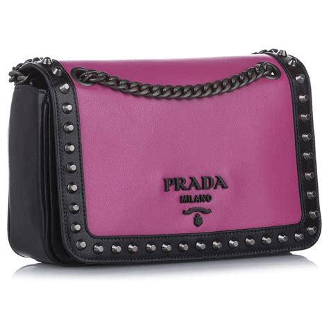 prada glace crossbody bag rose pink
